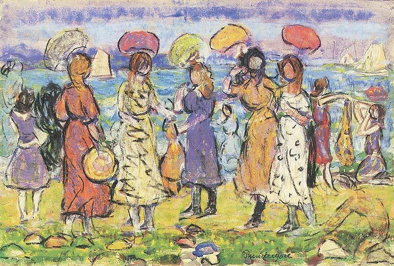 Maurice Prendergast Sunny Day at the Beach oil painting image